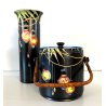 RARO BARATTOLO e VASO Crown Ducal Ware ENGLAND DECORO CHINESE LANTERN ART DECO'