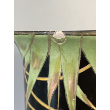 RARO BARATTOLO e VASO Crown Ducal Ware ENGLAND DECORO CHINESE LANTERN ART DECO'