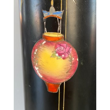 RARO BARATTOLO e VASO Crown Ducal Ware ENGLAND DECORO CHINESE LANTERN ART DECO'