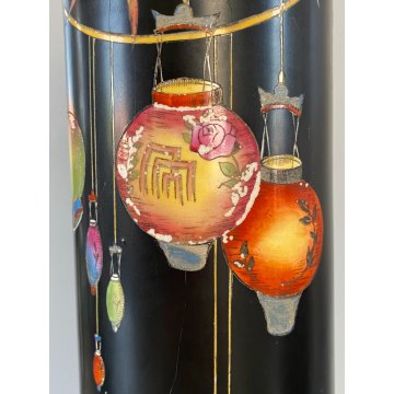 RARO BARATTOLO e VASO Crown Ducal Ware ENGLAND DECORO CHINESE LANTERN ART DECO'