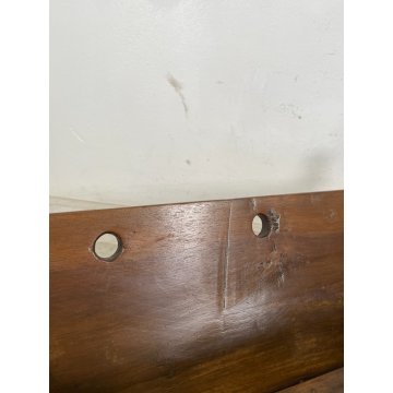 ANTICA CULLA DONDOLO LEGNO NOCE PORTA RIVISTE BAMBOLA LETTO FIORIERA EPOCA '800