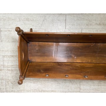 ANTICA CULLA DONDOLO LEGNO NOCE PORTA RIVISTE BAMBOLA LETTO FIORIERA EPOCA '800