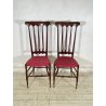 ANTICA COPPIA SEDIE CHIAVARINE CHIAVARI BRASS CHAIR LEGNO FAGGIO EPOCA '900