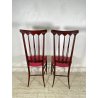 ANTICA COPPIA SEDIE CHIAVARINE CHIAVARI BRASS CHAIR LEGNO FAGGIO EPOCA '900