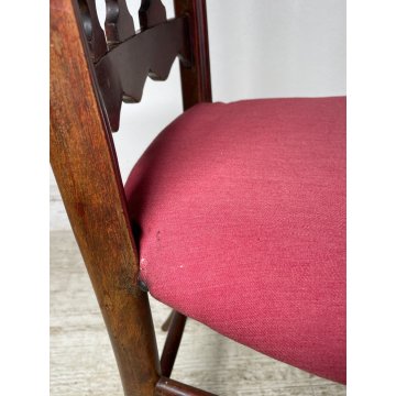 ANTICA COPPIA SEDIE CHIAVARINE CHIAVARI BRASS CHAIR LEGNO FAGGIO EPOCA '900