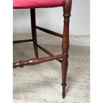 ANTICA COPPIA SEDIE CHIAVARINE CHIAVARI BRASS CHAIR LEGNO FAGGIO EPOCA '900