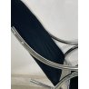 SEDIA A DONDOLO POLTRONA ANNI 70 DESIGN MILO BAUGHMAN VINTAGE METALLO CROMATO