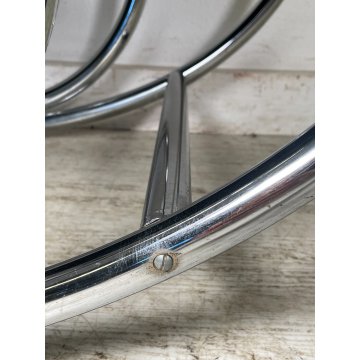 SEDIA A DONDOLO POLTRONA ANNI 70 DESIGN MILO BAUGHMAN VINTAGE METALLO CROMATO
