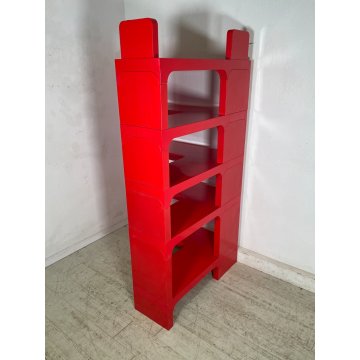 LIBRERIA ANGOLO Kartell 5 MODULI ANNI 70 DESIGN Olaf Von Bohr VINTAGE ANGOLIERA