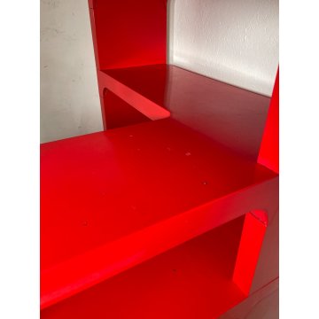 LIBRERIA ANGOLO Kartell 5 MODULI ANNI 70 DESIGN Olaf Von Bohr VINTAGE ANGOLIERA