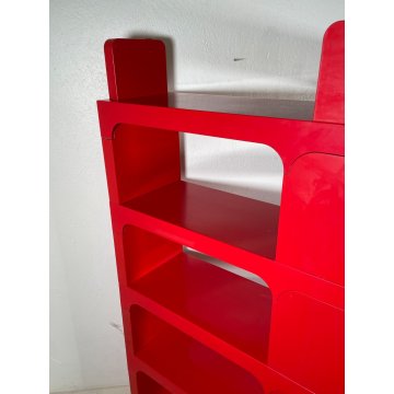 LIBRERIA ANGOLO Kartell 5 MODULI ANNI 70 DESIGN Olaf Von Bohr VINTAGE ANGOLIERA