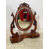 ANTICA PSICHE LEGNO NOCE SPECCHIO BASCULANTE CASSETTO EPOCA '800 BAROCCA OLD
