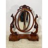 ANTICA PSICHE LEGNO NOCE SPECCHIO BASCULANTE CASSETTO EPOCA '800 BAROCCA OLD