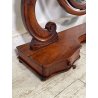 ANTICA PSICHE LEGNO NOCE SPECCHIO BASCULANTE CASSETTO EPOCA '800 BAROCCA OLD