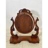 ANTICA PSICHE LEGNO NOCE SPECCHIO BASCULANTE CASSETTO EPOCA '800 BAROCCA OLD