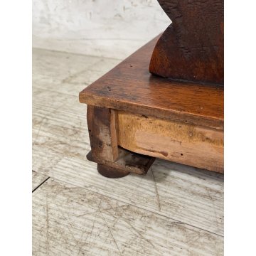 ANTICA PSICHE LEGNO NOCE SPECCHIO BASCULANTE CASSETTO EPOCA '800 BAROCCA OLD