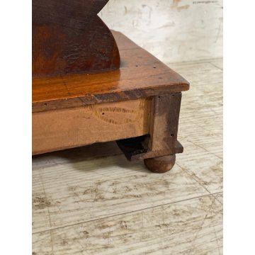 ANTICA PSICHE LEGNO NOCE SPECCHIO BASCULANTE CASSETTO EPOCA '800 BAROCCA OLD