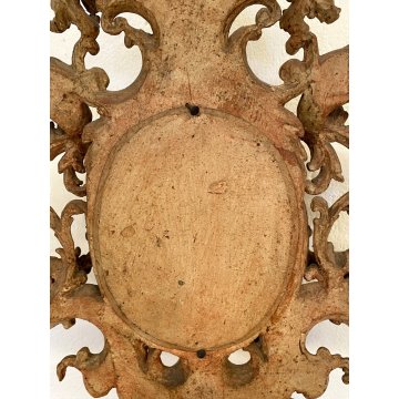 ANTICO GRANDE RELIQUIARIO A OSTENSORIO 14 RELIQUIE h 81 cm LEGNO DORATO '700