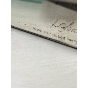 GRANDE VASO LINO SABATTINI PERSEPOLI B/ 237 ANNI '70 VINTAGE DESIGN ARGENTATO