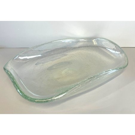 ANTICO VASSOIO CENTROTAVOLA VETRO MURANO ATT ARCHIMEDE SEGUSO BOLLE STRASPARENTE