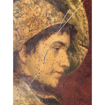 APPLIQUE PARETE 3 FIAMME DECORATIVA BRONZO DORATO MEDAGLIONE RITRATTO