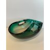 GRANDE VASO CESTINO BOWL SVUOTATASCHE VETRO MURANO fumè DESIGN MID CENTURY h16cm
