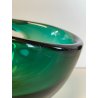 GRANDE VASO CESTINO BOWL SVUOTATASCHE VETRO MURANO fumè DESIGN MID CENTURY h16cm
