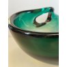 GRANDE VASO CESTINO BOWL SVUOTATASCHE VETRO MURANO fumè DESIGN MID CENTURY h16cm