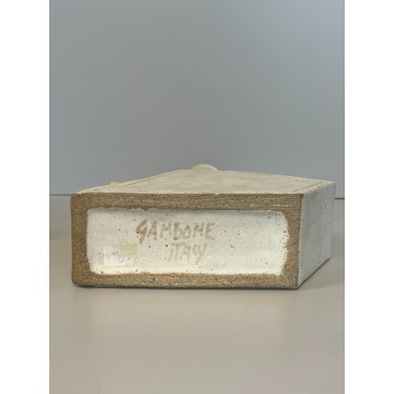 ANTICA RARA BOTTIGLIA BRUNO GAMBONE CERAMICA ANNI '70 BROCCA PORTA LIQUORE ITALY