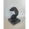 SCULTURA BRONZO NUDO DONNA FIRMATA ALBERTO GIACOMASSO "Diving Nude" BASE MARMO