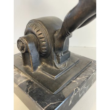SCULTURA BRONZO NUDO DONNA FIRMATA ALBERTO GIACOMASSO "Diving Nude" BASE MARMO