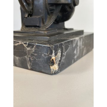 SCULTURA BRONZO NUDO DONNA FIRMATA ALBERTO GIACOMASSO "Diving Nude" BASE MARMO