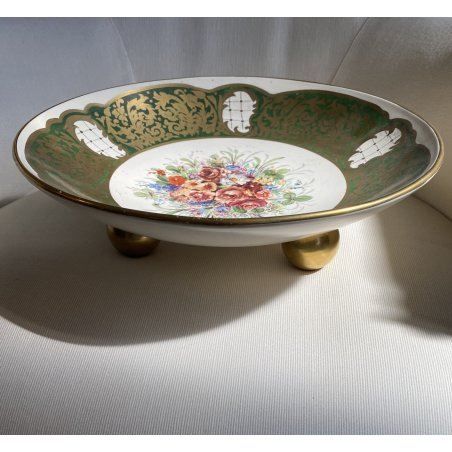 CENTROTAVOLA FRUTTIERA ALZATA BOWL Rosenthal Keramik DECORO BOUQUET FIORITO '40