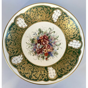 CENTROTAVOLA FRUTTIERA ALZATA BOWL Rosenthal Keramik DECORO BOUQUET FIORITO '40