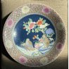PIATTO DECORATIVO CENTROTAVOLA BOWL  PORCELLANA UCCELLI MOTIVI FLOREALI CINA 900