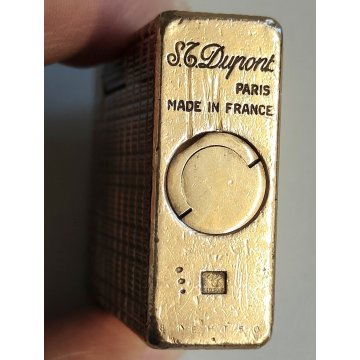 St Dupont ACCENDINO TASCA DORATO Paris France GOLDEN LIGHTER Briquet Plaque Or