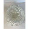 ANTICO VASSOIO CENTROTAVOLA VETRO MURANO ACIDATO STRASPARENTE CONCHIGLIA SPIRALE