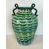 VASO VERDE ACIDATO VETRO SOFFIATO MURANO ERCOLE BAROVIER DESIGN GLASS ANFORA