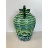 VASO VERDE ACIDATO VETRO SOFFIATO MURANO ERCOLE BAROVIER DESIGN GLASS ANFORA