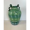 VASO VERDE ACIDATO VETRO SOFFIATO MURANO ERCOLE BAROVIER DESIGN GLASS ANFORA