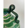 VASO VERDE ACIDATO VETRO SOFFIATO MURANO ERCOLE BAROVIER DESIGN GLASS ANFORA