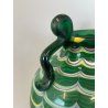 VASO VERDE ACIDATO VETRO SOFFIATO MURANO ERCOLE BAROVIER DESIGN GLASS ANFORA