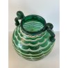 VASO VERDE ACIDATO VETRO SOFFIATO MURANO ERCOLE BAROVIER DESIGN GLASS ANFORA