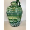 VASO VERDE ACIDATO VETRO SOFFIATO MURANO ERCOLE BAROVIER DESIGN GLASS ANFORA