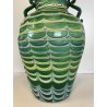 VASO VERDE ACIDATO VETRO SOFFIATO MURANO ERCOLE BAROVIER DESIGN GLASS ANFORA