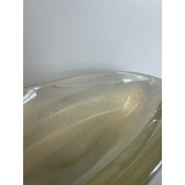 ANTICO SVUOTA TASCHE VETRO MURANO FOGLIA ORO ANNI 4O ITALY CIOTOLA BOWL VINTAGE