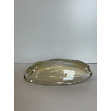 ANTICO SVUOTA TASCHE VETRO MURANO FOGLIA ORO ANNI 4O ITALY CIOTOLA BOWL VINTAGE