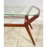 ANTICO TAVOLINO ATTR ICO PARISI LEGNO VETRO ANNI 50 2 RIPIANI DESIGN SMALL TABLE