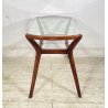 ANTICO TAVOLINO ATTR ICO PARISI LEGNO VETRO ANNI 50 2 RIPIANI DESIGN SMALL TABLE