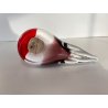 SCULTURA Hutschenreuther GERMANY STATUINA VETRO SOMMERSO UCCELLINO ROSSO BIANCO